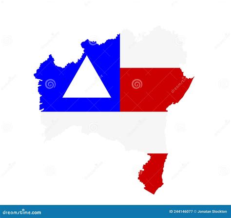 Bahia Map Vectorsilhouette Illustratie Ge Soleerd Op Witte Achtergrond