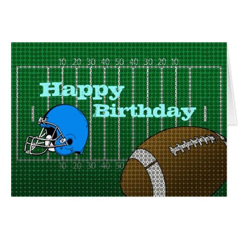 Football Happy Birthday Day Card Zazzle