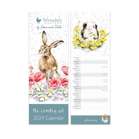 Wrendale Designs Kalender 2024 Slim Country Bizou Bizou