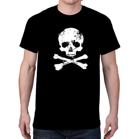 Mens Skull Black T Shirt Men11936 1790 Mens Tshirts Short Men Fashion Mens Shirts