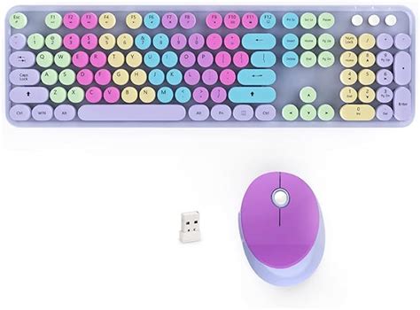 Amazon Wireless Keyboard And Mouse Combo Kootop Cute Purple