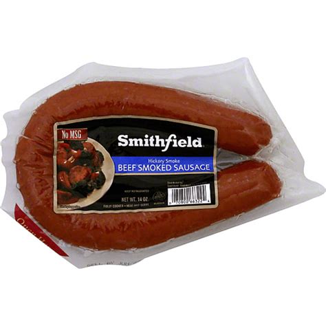 Smithfield Sausage Beef Smoked Hickory Smoke Brats And Sausages Real Value Iga