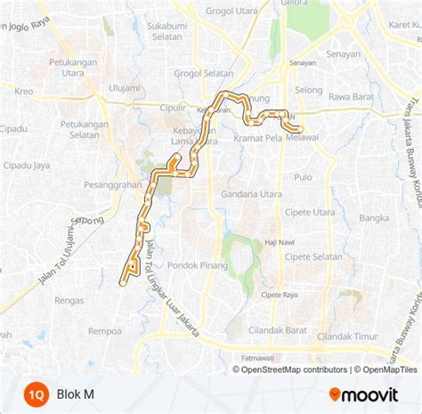 Rute 1q Jadwal Pemberhentian Peta Blok M Diperbarui