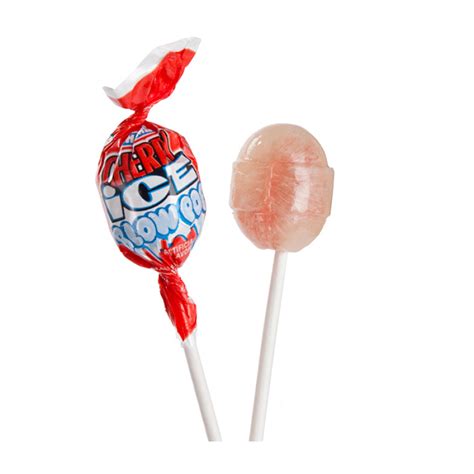 Charms Cherry Ice Blow Pop Lollipop With Bubble Gum Centre 184g Lolly