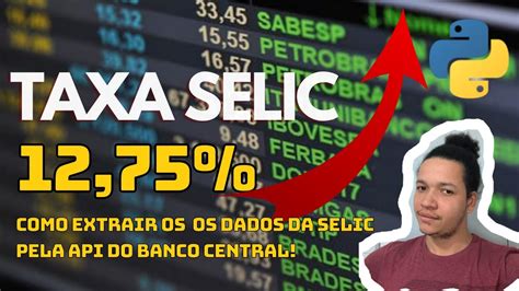 TAXA SELIC SOBE PARA 12 75 Como extrair a série histórica da TAXA