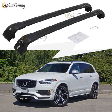 Fit For 2015 2020 Volvo Xc90 Black Cross Bars Roof Rack Crossbars Us