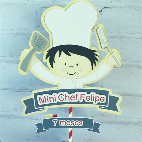 Arquivo De Corte Topo De Bolo Mini Chef Menino Elo