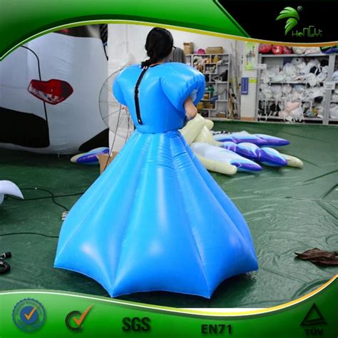 Customized Skirt Inflatable Clothes Blue Inflatable Costumes Pvc