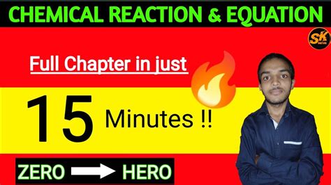 Chemical Reaction And Equation In Minutes Mind Map Series For