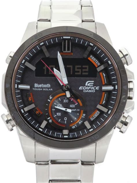 Casio Casio Edifice Ecb Db Ajf Men S Solar Quartz Week