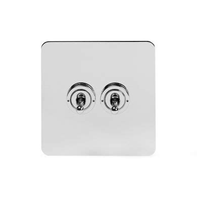 Soho Lighting Polished Chrome Flat Plate A Gang Way Toggle Switch