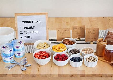 Yogurt Bar Delicious Easy And Healthy Yogurt Bar Brunch Bar Brunch