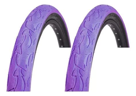 Par Pneu Vee Rubber Aro 26 X 2 50 Slick Flame De Bike Roxo Frete grátis