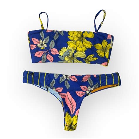 Maaji Swim Maaji Lorelei Atrium Reversible Swim Bikini Top Chi Chi Sublime Bottom Women Xs