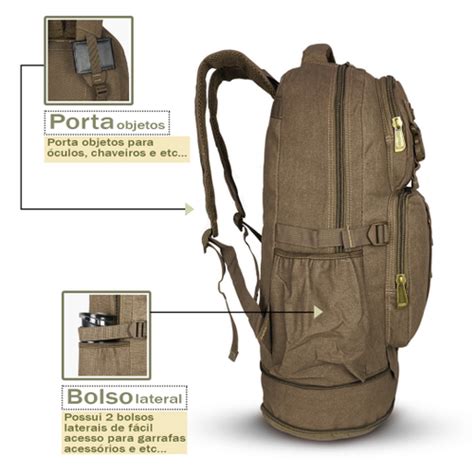 Mochila Masculina L Litros Em Lona Moderna Pronta Entrega Em Promo O