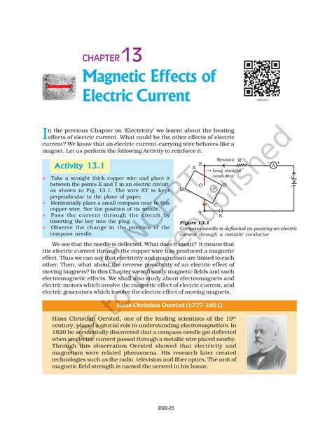 SOLUTION CBSE Class 10 Science Chapter 13 Magnetic Effects Of