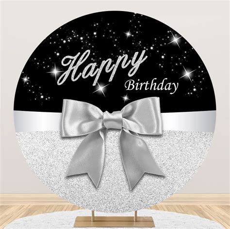 Amazon Yeele 6 5x6 5ft Black And Silver Birthday Round Backdrop