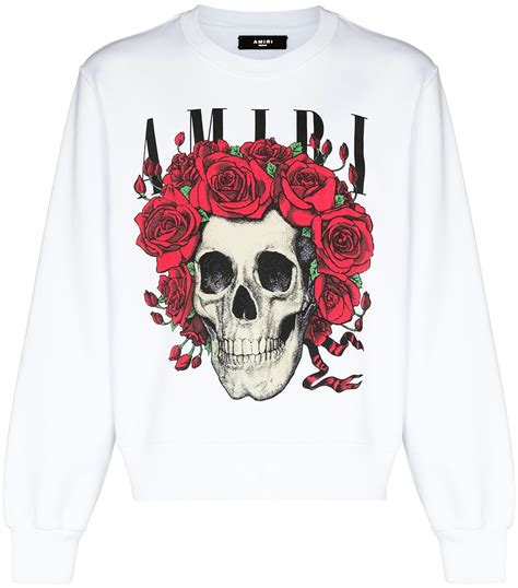 Amiri Grateful Dead Skull Crew White Ss21