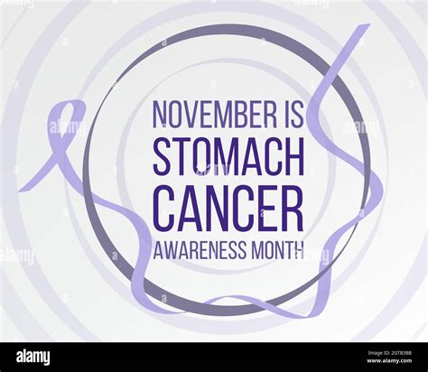 Stomach Cancer Awareness Month Concept Banner Template With Periwinkle