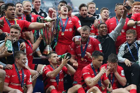 Leinster Vs Saracens Saracens Celebrate Heineken Editorial Stock Photo