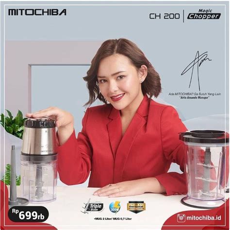 jual mitochiba food chopper ch  kapasitas  liter blender mito