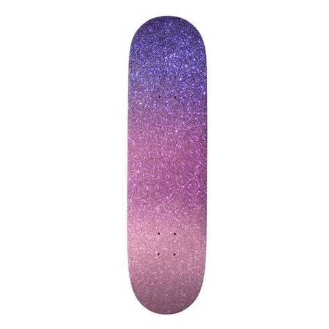 Violet Princess Blush Pink Triple Glitter Ombre Skateboard Zazzle