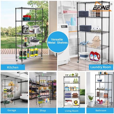 Buy Efine Shelf Shelving Units And Storage On Wheels With Shelf