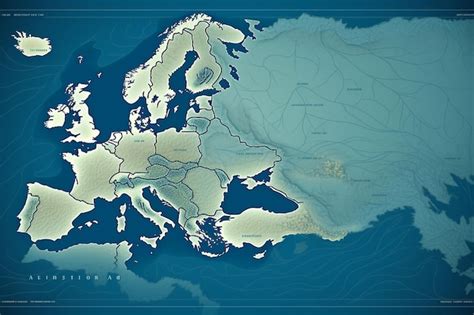 Um Mapa Da Europa A Palavra Europa Foto Premium