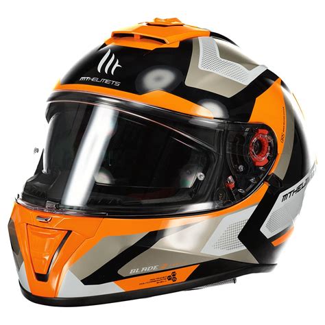 Mt Helmets Casco Integral Blade Sv Finishline Naranja Motardinn