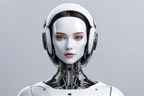 Una Mujer Con Una Cara De Robot Y Las Palabras Robot En La Parte