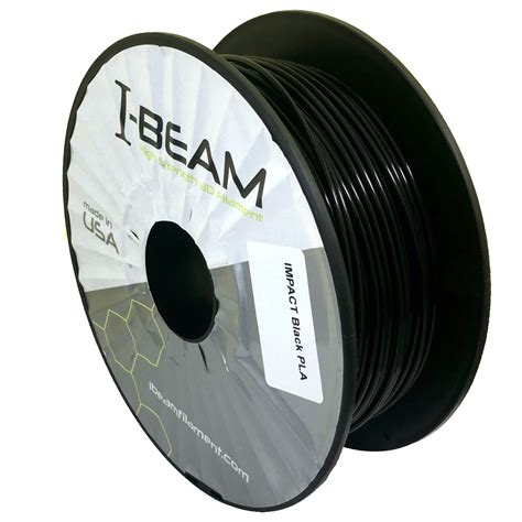 I Beam Impact Pla Black 3d Printer Filament 175mm1kg Spool I Beam