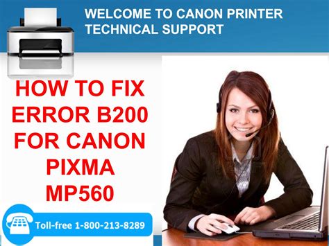 Steps To Fix Error B200 For Canon Pixma Mp560 By 1 800 213 8289 Printer