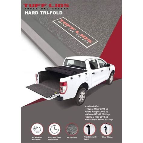 Toyota Hilux J E G Tufflids Trifold Hard Steel Pick Up Cover