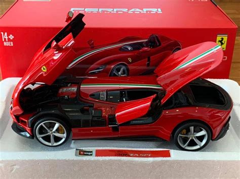 Bburago Signature Series Ferrari Monza Sp Red With Italian Stripe