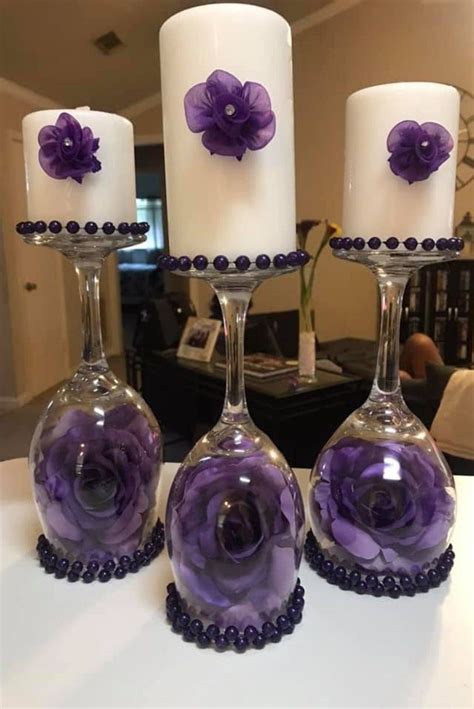 Wine Glass Candle Holders Mothers Day T Valentines Etsy In 2020 Wine Glass Candle Holder