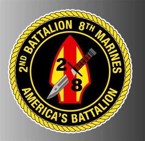 Nd Battalion Th Marines Usmc Sticker Vinyl Decal Ebay