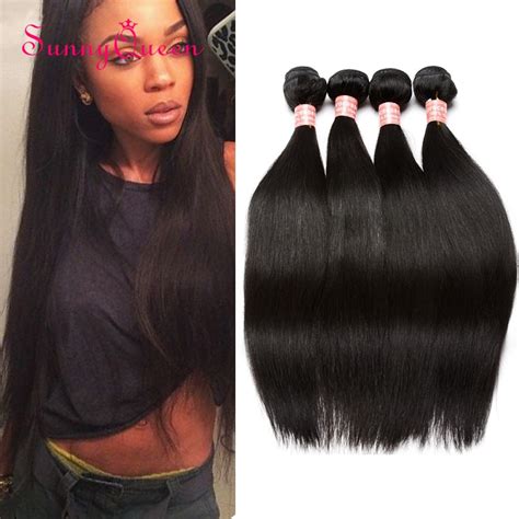 Peruvian Virgin Hair Straight 4 Bundles Peruvian Straight Hair 8a