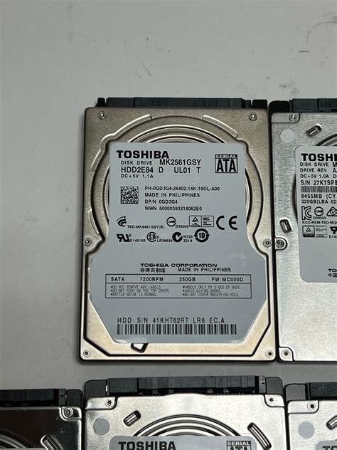 Lot Of 11x Toshiba Seagate WD 250 500GB 2 5 SATA Hard Drives Tested