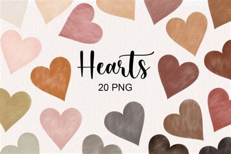 Hand Drawn Hearts Clipart Graphic By Julaznamcreative · Creative Fabrica