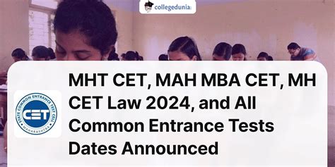 Mht Cet Mah Mba Cet Mh Cet Law 2024 And All Common Entrance Tests