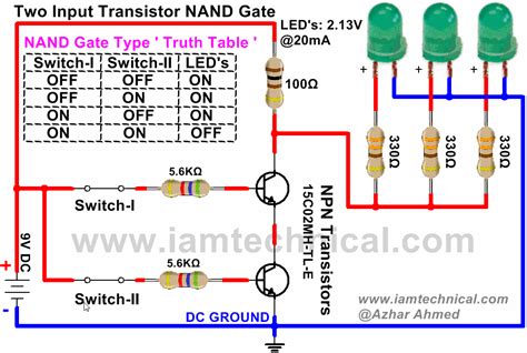 Nand Gate Circuit Diagram Using Transistor Logic Nand Gate W