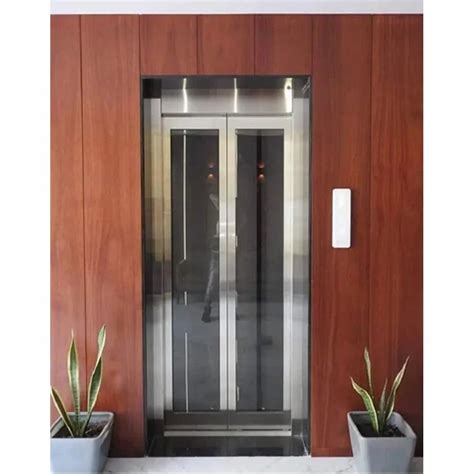 Center Opening Silver Mild Steel Glass Elevator Door Telescopic At Rs 12800 In Ahmedabad