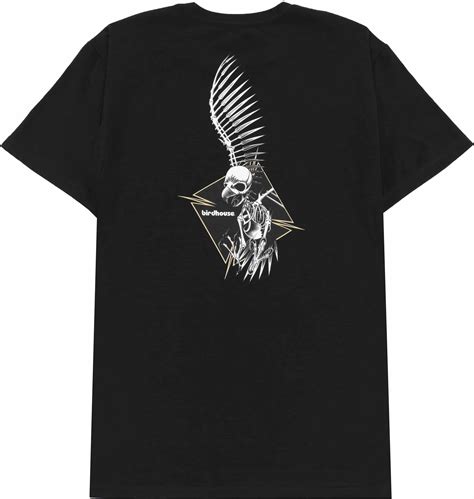 Birdhouse Full Skull T Shirt Black Tactics