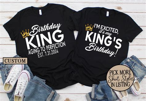 Birthday King 50th Birthday King T Shirt Matching Squad Etsy