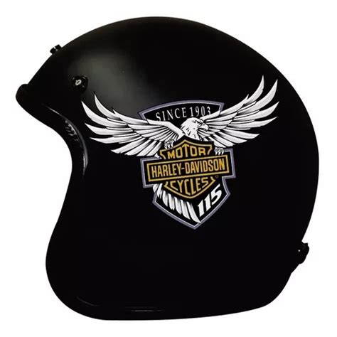 Adesivo Capacete Harley Davidson Anos Color Parcelamento Sem Juros