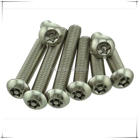 M10 Stainless Steel 304 Six Lobe Pin Pan Head Security Screw 20pcs Lot