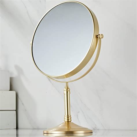 Buy Gecious Gold Vanity Mirror Free Standing For Bathroom 8 Inches 360