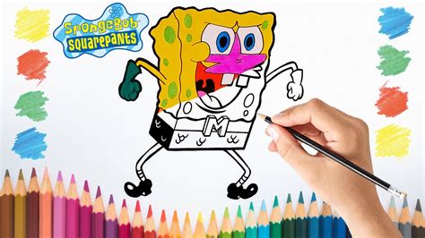 Menggambar Dan Mewarnai Spongebob Berubah Menjadi Mermaid Man Drawing