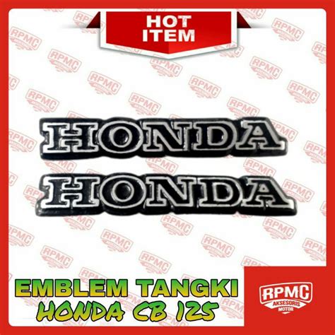 Jual EMBLEM TANGKI TENGKI CB 125 LOGO STIKER HONDA CB125 ALMUNIUM CB GL