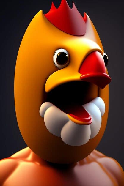 Premium Ai Image A Chicken With A Red Nose And A Red Nose Is Open